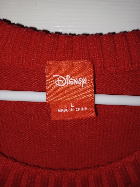 Disney Red and White Mickey Mouse Holiday Crewneck Sweater - Picture 2 of 3